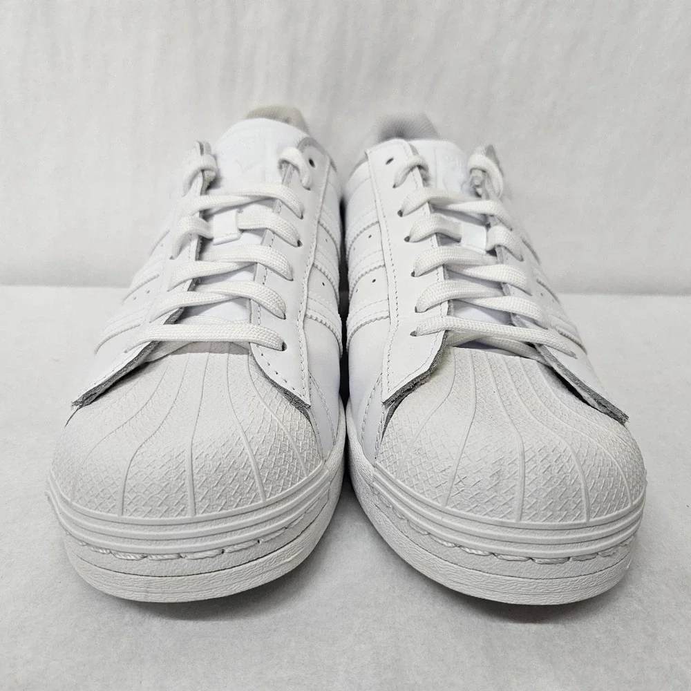 Adidas Superstar Sneakers Leather Shell Toe EG4960 Triple White Mens Size 11